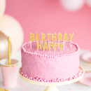 Geburtstagskerzen Happy Birthday GOLD von PartyDeco